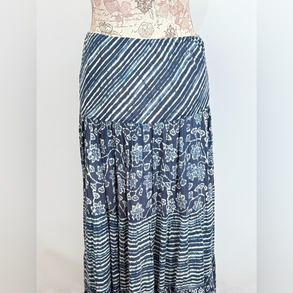 Chaps Blue Floral Maxi Skirt - Picture 7 of 15